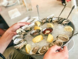 Shellfish like oyster, mussels and shrimp are not carb free and should be avoided. 