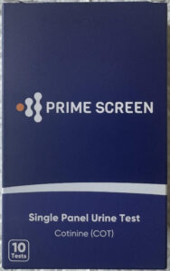 Prime Screen Nicotine/Cotinine Urine Test Kit 