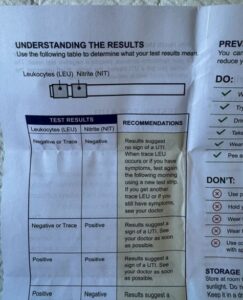 Instructions showing the proper orientation of the strip when reading it